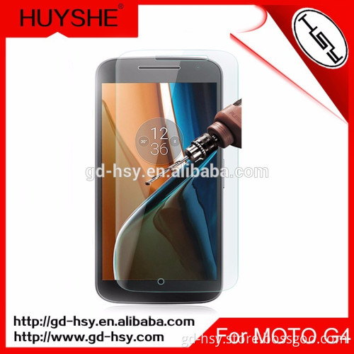 HUYSHE New Model In Stock! Anti-fingerprint Japan Asahi Tempered Glass Screen Protector For moto g4